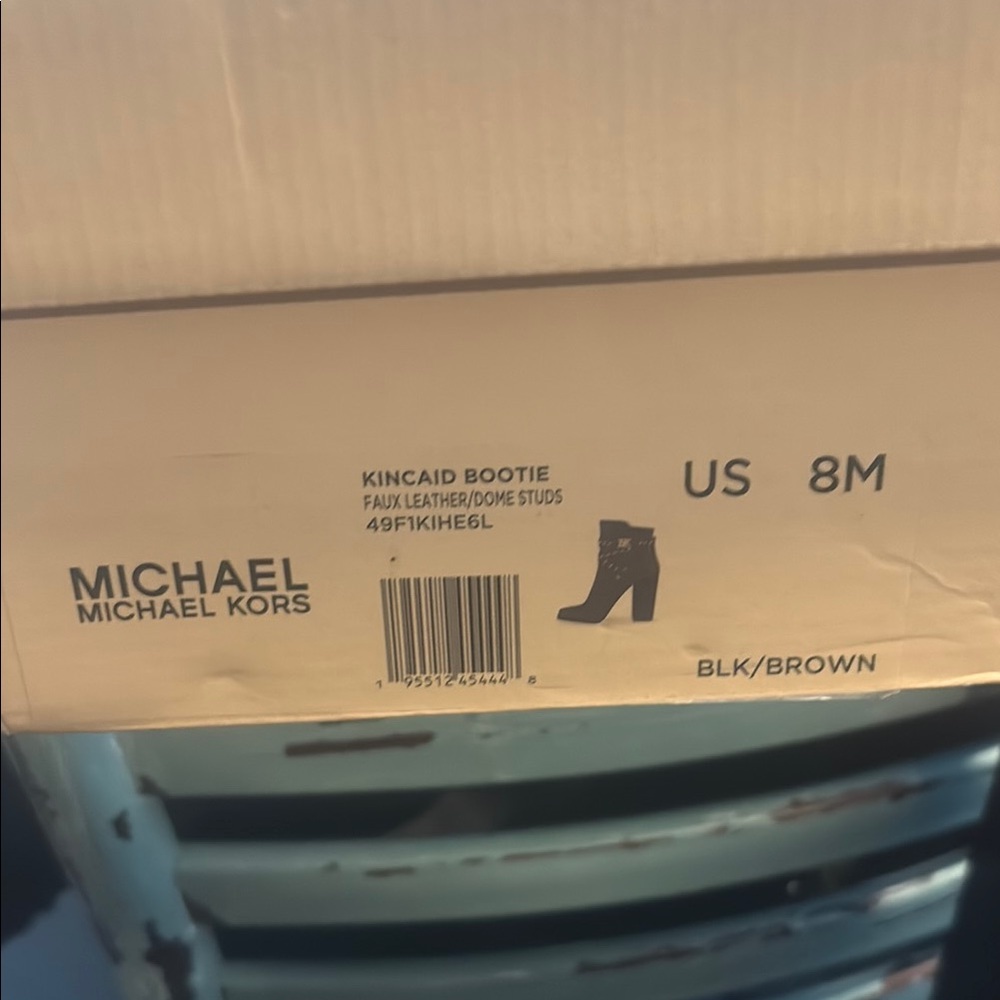 Michael Kors Black and Brown Kincaid Bootie